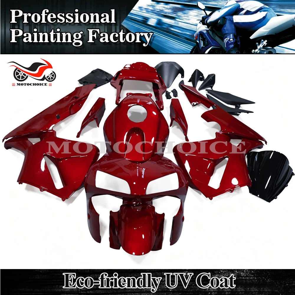 Fairing Kit for Honda CBR600RR (2003–2004) - Gloss Red, ABS Injection