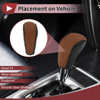Gear Shift Knob Cover for BMW 3 Series E90 (2004–2012) Black Brown Faux Leather