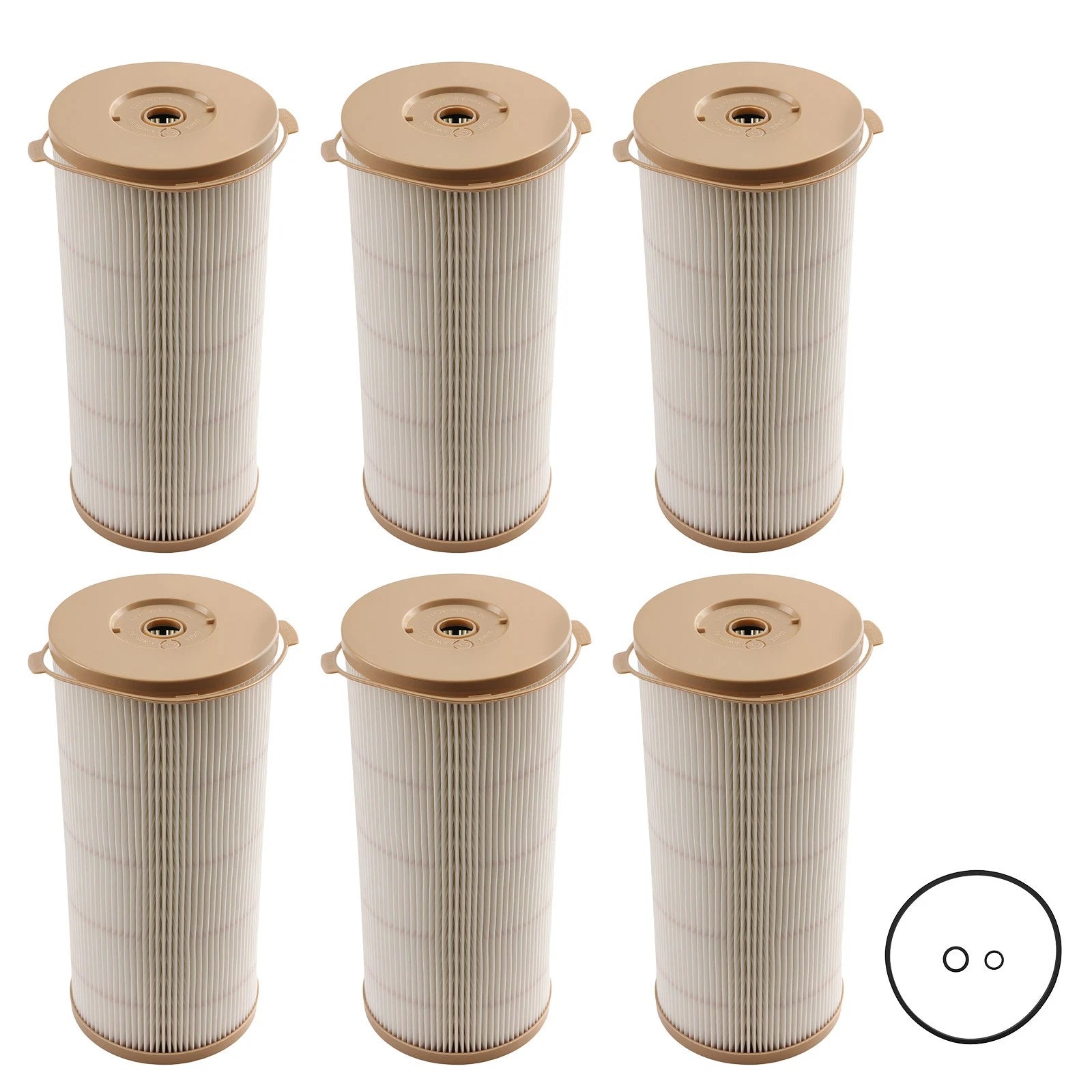 Set of 6 Fuel Filters for Caterpillar 1000FG Generator Sets (3406C, 3412)