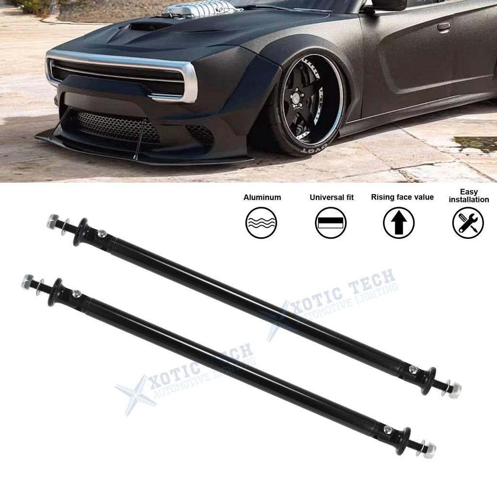 2Pcs Black Bumper Lip Splitter Strut Rod for Dodge Charger Challenger (2015–2023)
