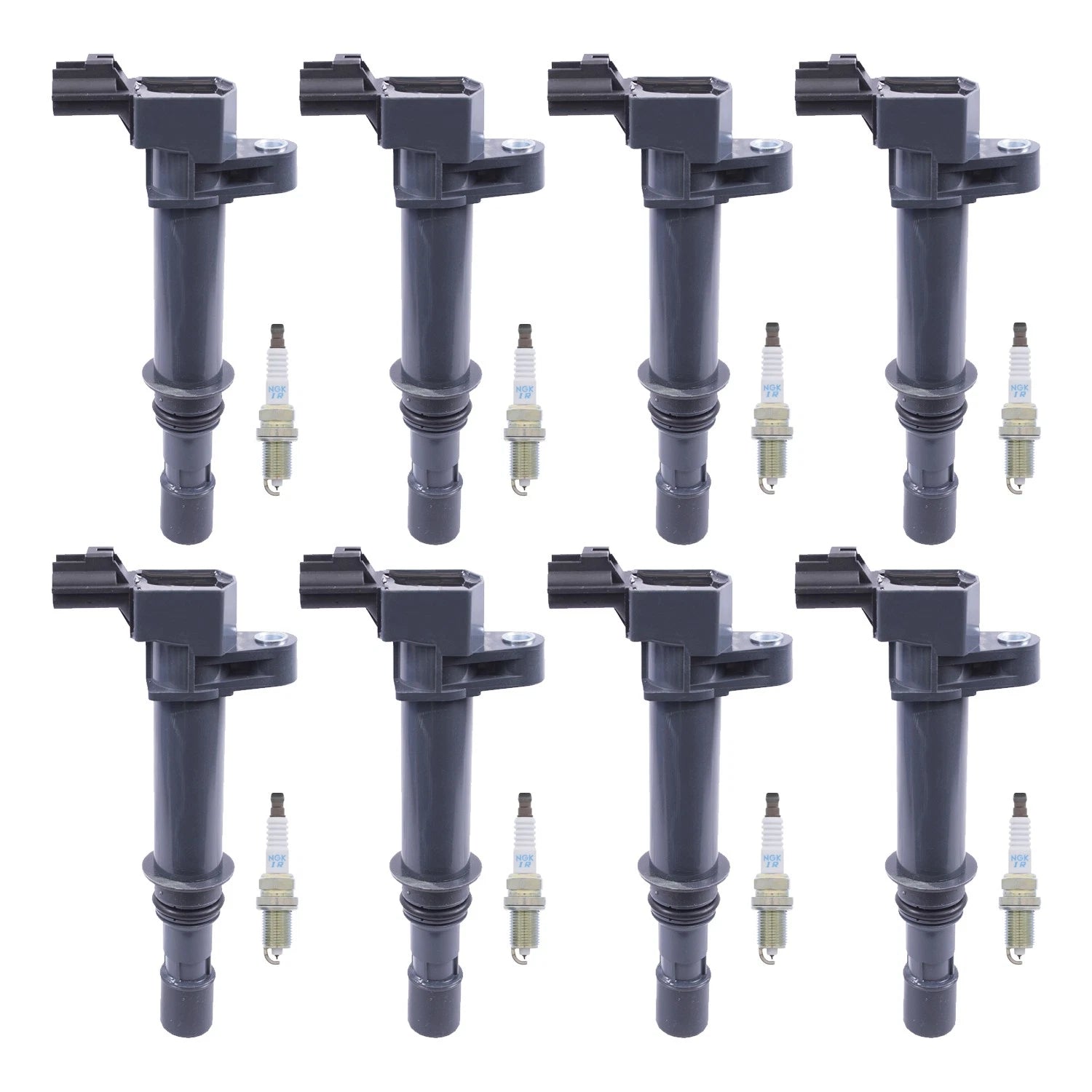 Set of 8 Ignition Coils & NGK Iridium Spark Plugs for Dakota 4.7 V8 (2005–2011)