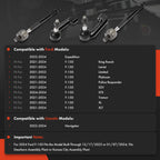 Set of 4 Front Inner & Outer Tie Rod Ends for Ford F-150 (2021–2024)