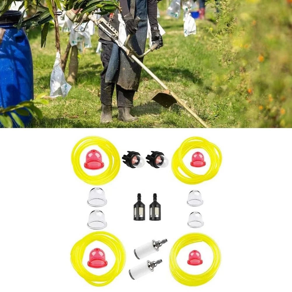 Fuel Hose Set with Oil Filter and Primer Bulb for Chainsaw and Trimmer