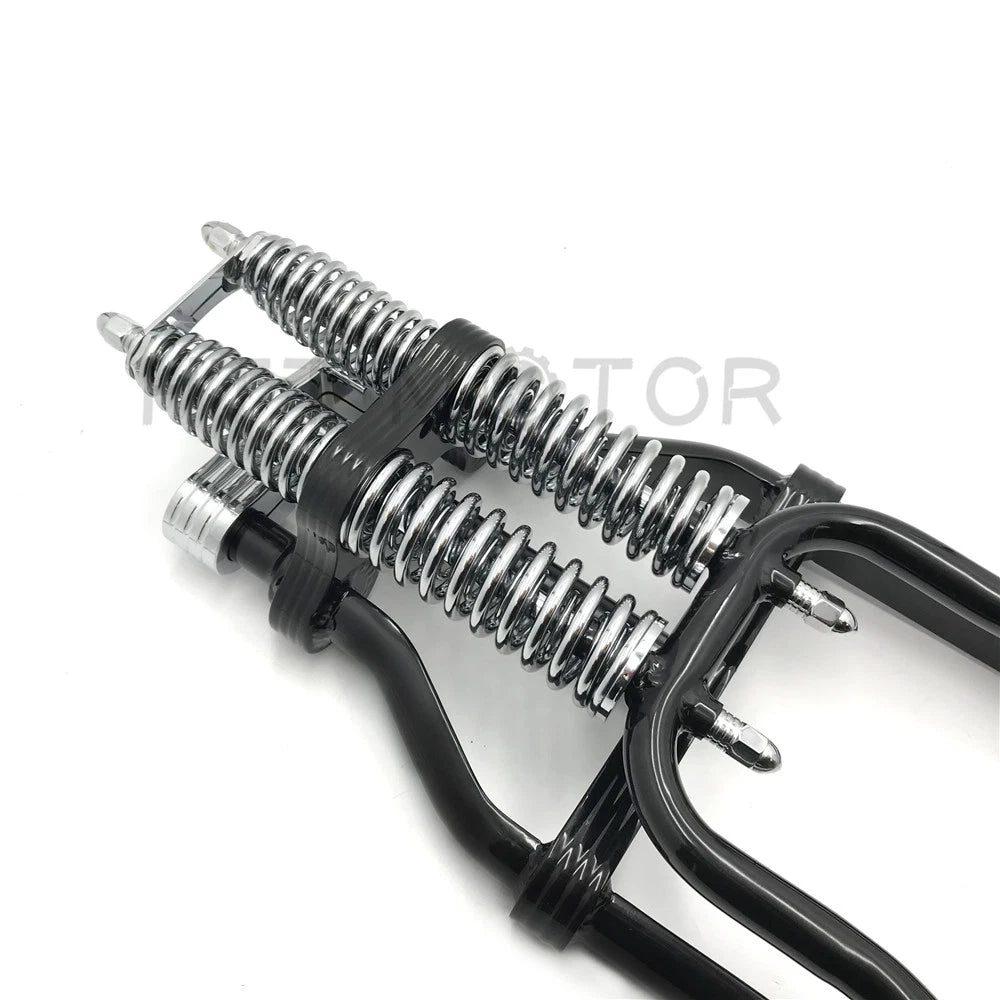2" Over Stock Length Wishbone for Harley & Custom Bike (Black Springer Front End)