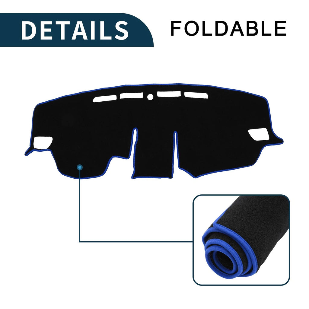 Dashboard Dash Cover Mat for Toyota RAV4 (2019–2024) - Black Blue Set