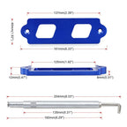 Blue Aluminum Battery Tie Down Kit for Honda Civic