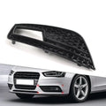 Left Side Fog Light Grille Cover Glossy Black for Audi A4 (2013-2016)