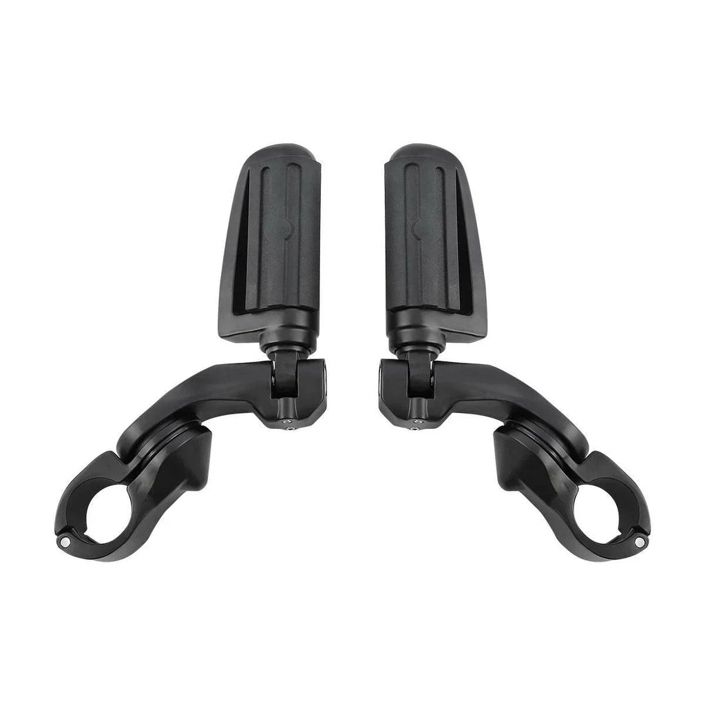 Matte Black 32mm Short Angled Highway Bar Engine Guard Pegs Mounts Footpegs
