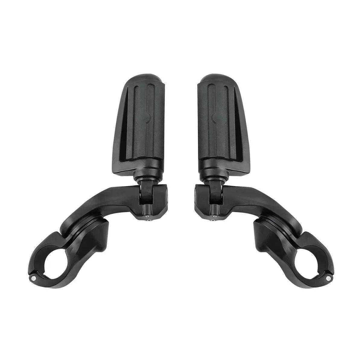 Matte Black 32mm Short Angled Highway Bar Engine Guard Pegs Mounts Footpegs