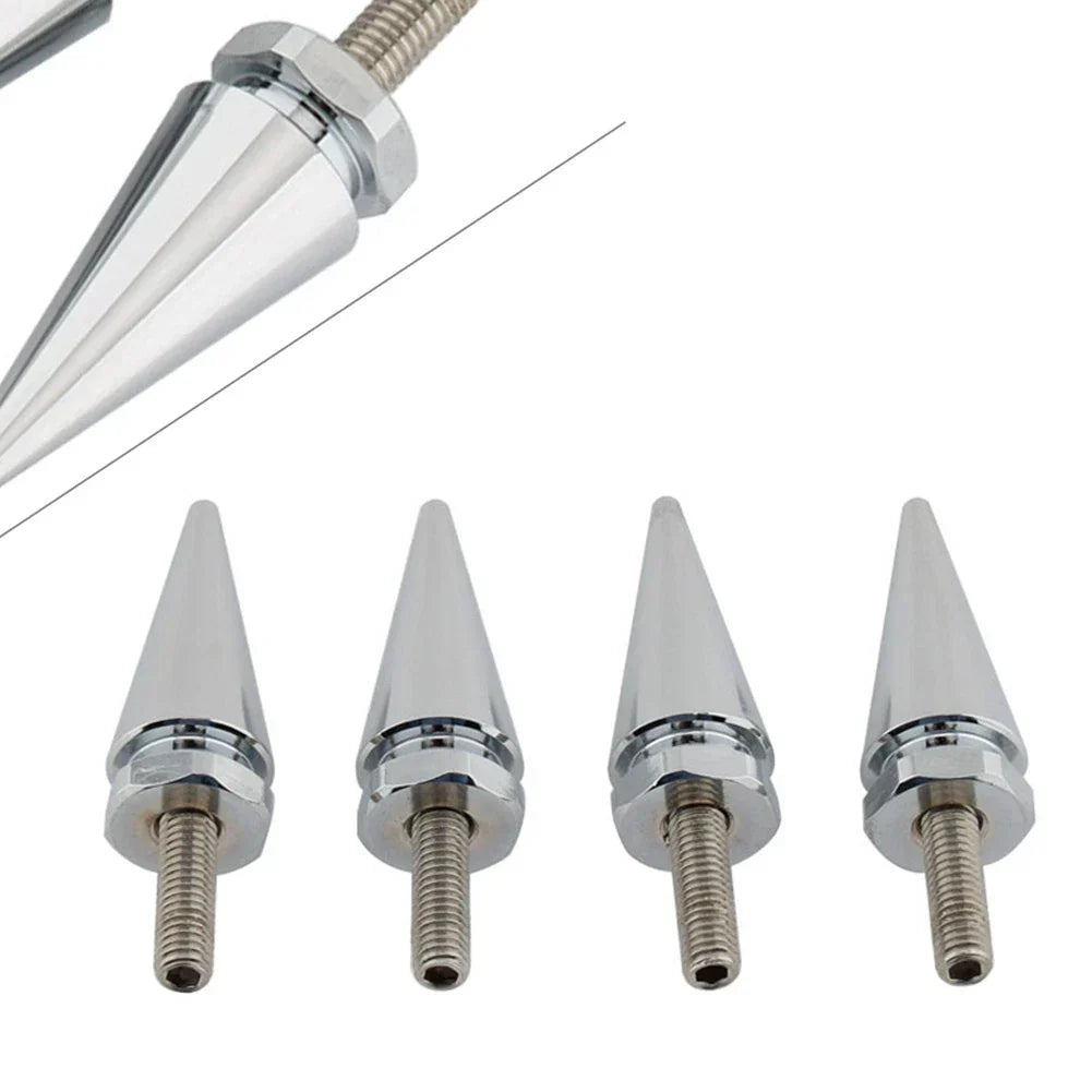 4 x Chrome Spike Windscreen Screw Bolts for Harley Touring Road Glide (1998-2025)