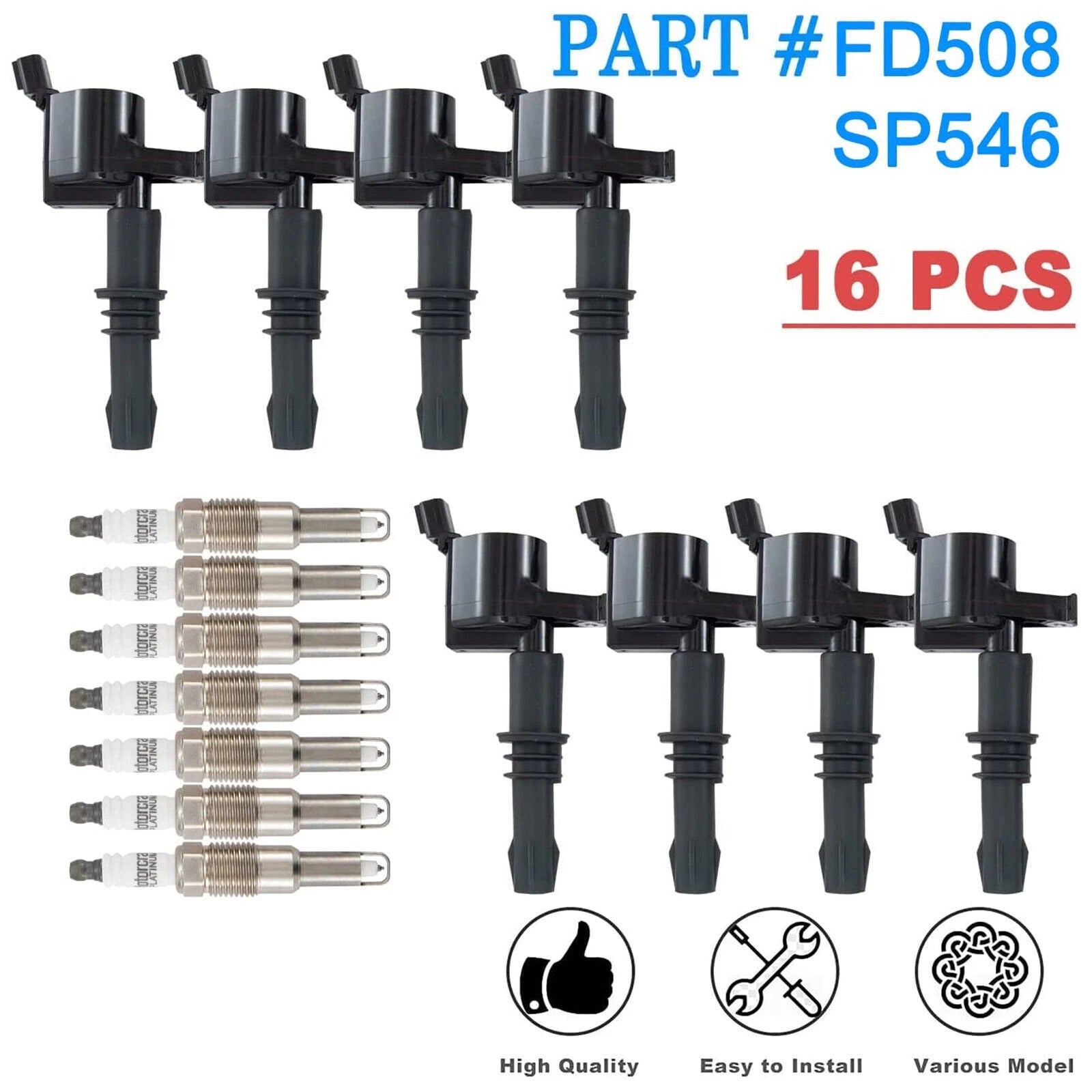Ignition Coils and Iridium Spark Plugs for Ford F-150 (2005-2008)