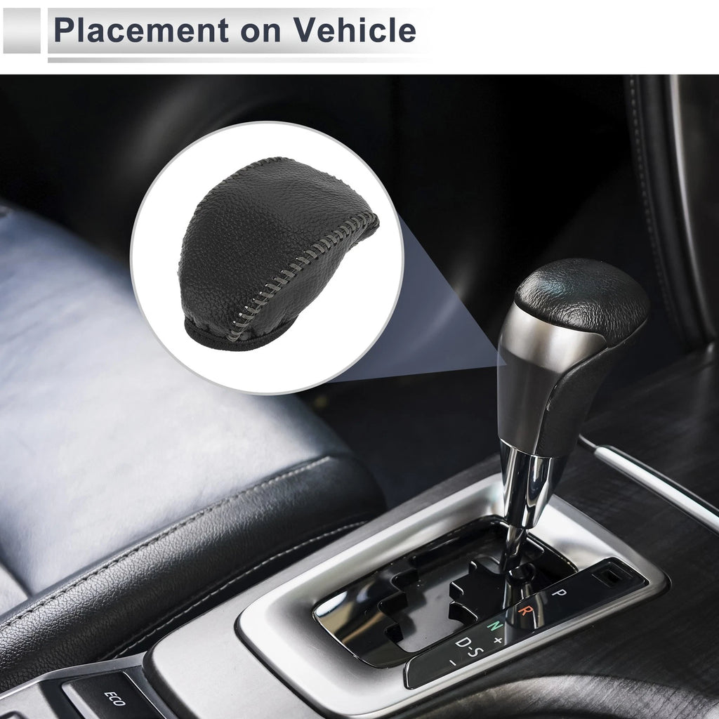 1 Pc Gear Shift Knob Cover for Toyota RAV4 (2019–2024) Pebbled Black Gray