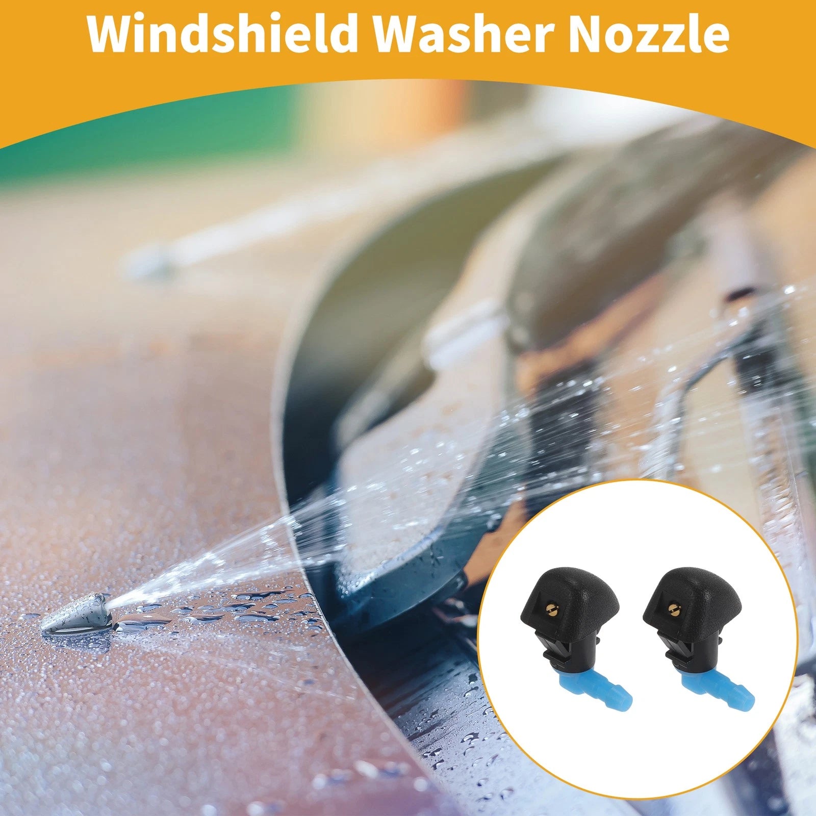 2 Pcs Front Windshield Washer Nozzle for Honda Odyssey (2018–2023) No.76810SZAA01ZA