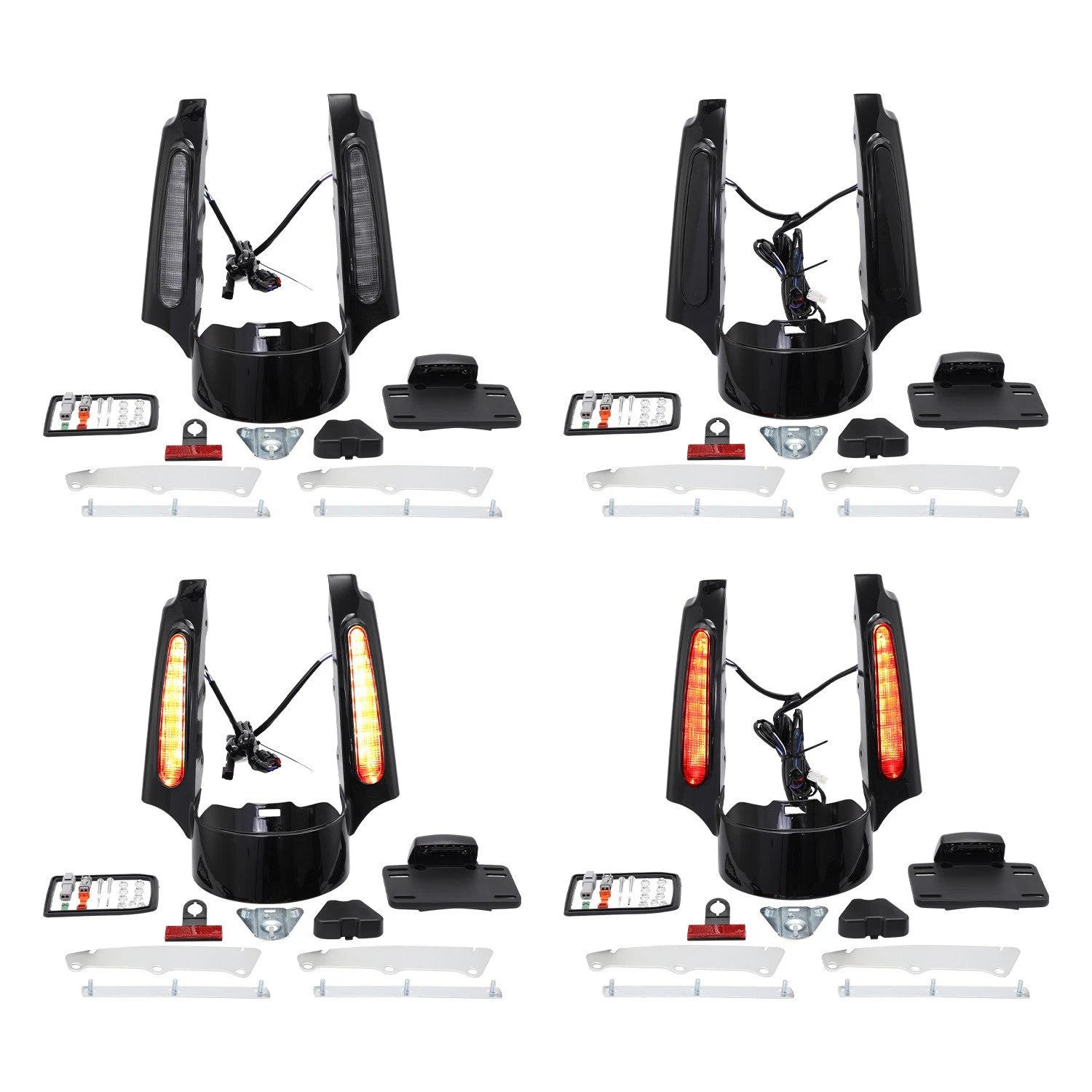 Rear Fender Extension Fascia LED Light for Harley Touring Road King Glide (2009–2013)