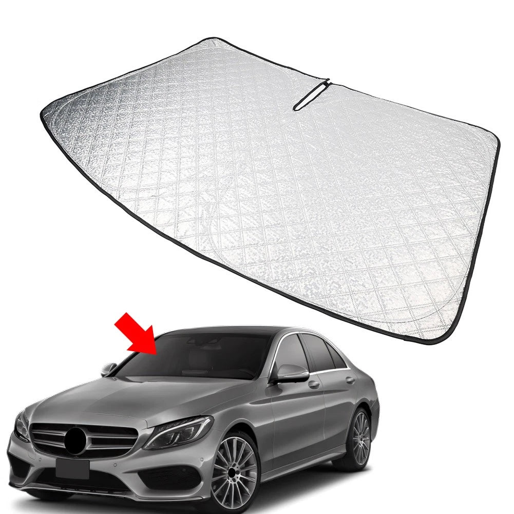 Foldable Windshield Sun Shade for Mercedes Benz C Class W205 C250 C300 (2015–2021)