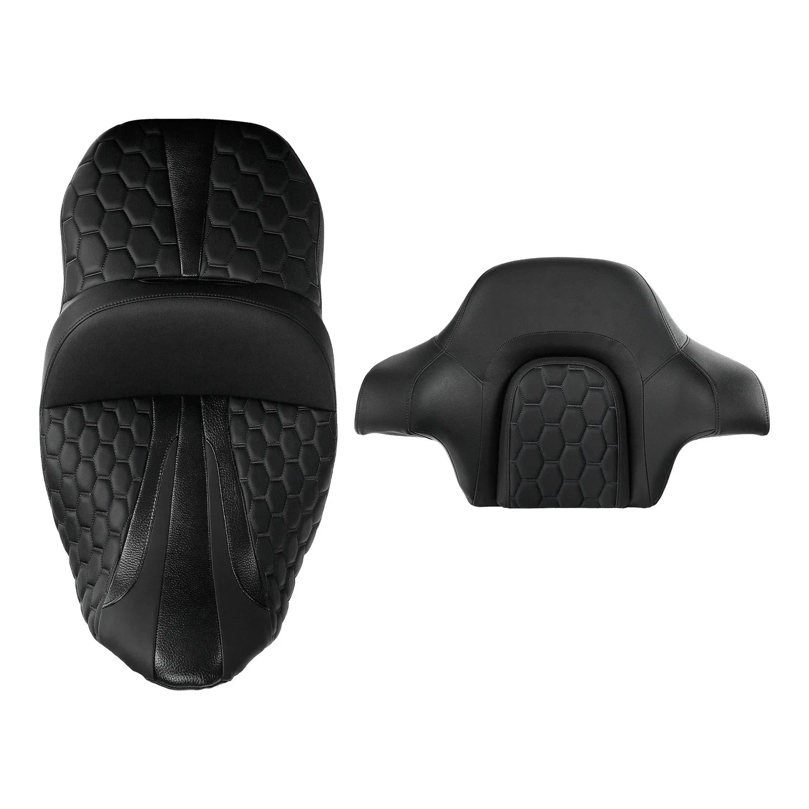 Driver Passenger Gel Seat Backrest for Harley CVO Street Road Glide (2014-2023)