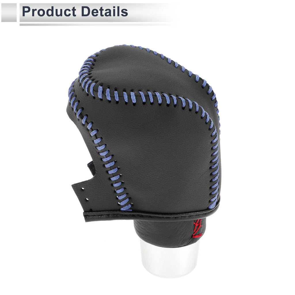 Gear Shift Knob Cover for Toyota Camry (2019–2022) Black Blue Faux Leather