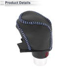 Gear Shift Knob Cover for Toyota Camry (2019–2022) Black Blue Faux Leather