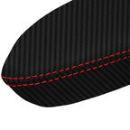 Door Panel Armrest Cover for Acura TSX (2009–2014) - PVC Carbon, Red Stitch