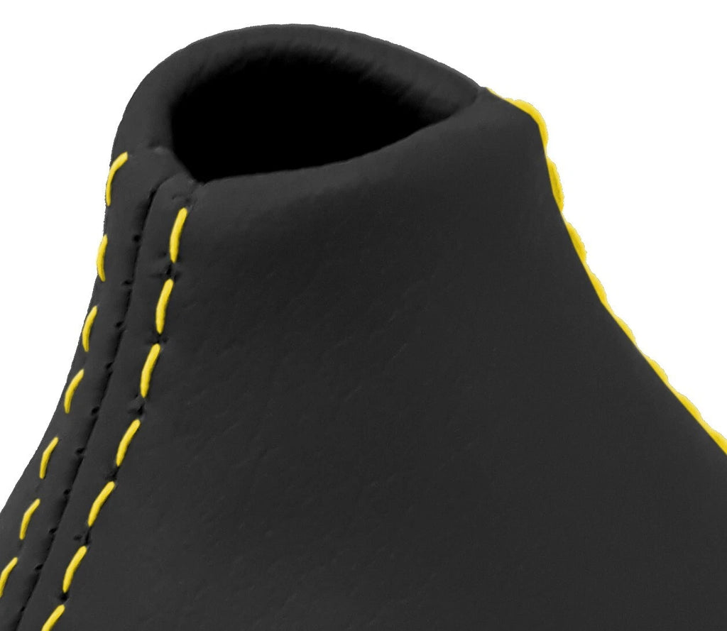 Leather Automatic Shift Boot Cover for BMW E46 (1999–2004) Yellow Stitch