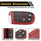 Set of 4 Key Fob Shell Cases for Dodge Charger (2020) Black Red