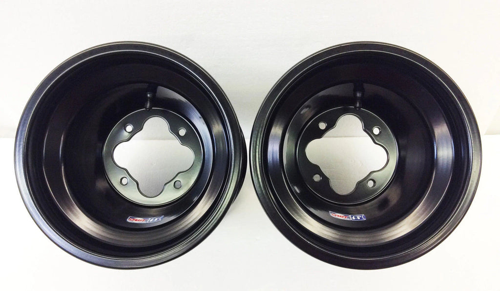 DWT Black A5 Rolled Lip Wheels Set of 2 for KTM ATV 450 505 525 XC SX (2008–2016)