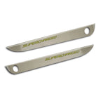 Door Guards w/Yellow Carbon Fiber 'Supercharged' Inlay for 05-13 Chevy Corvette