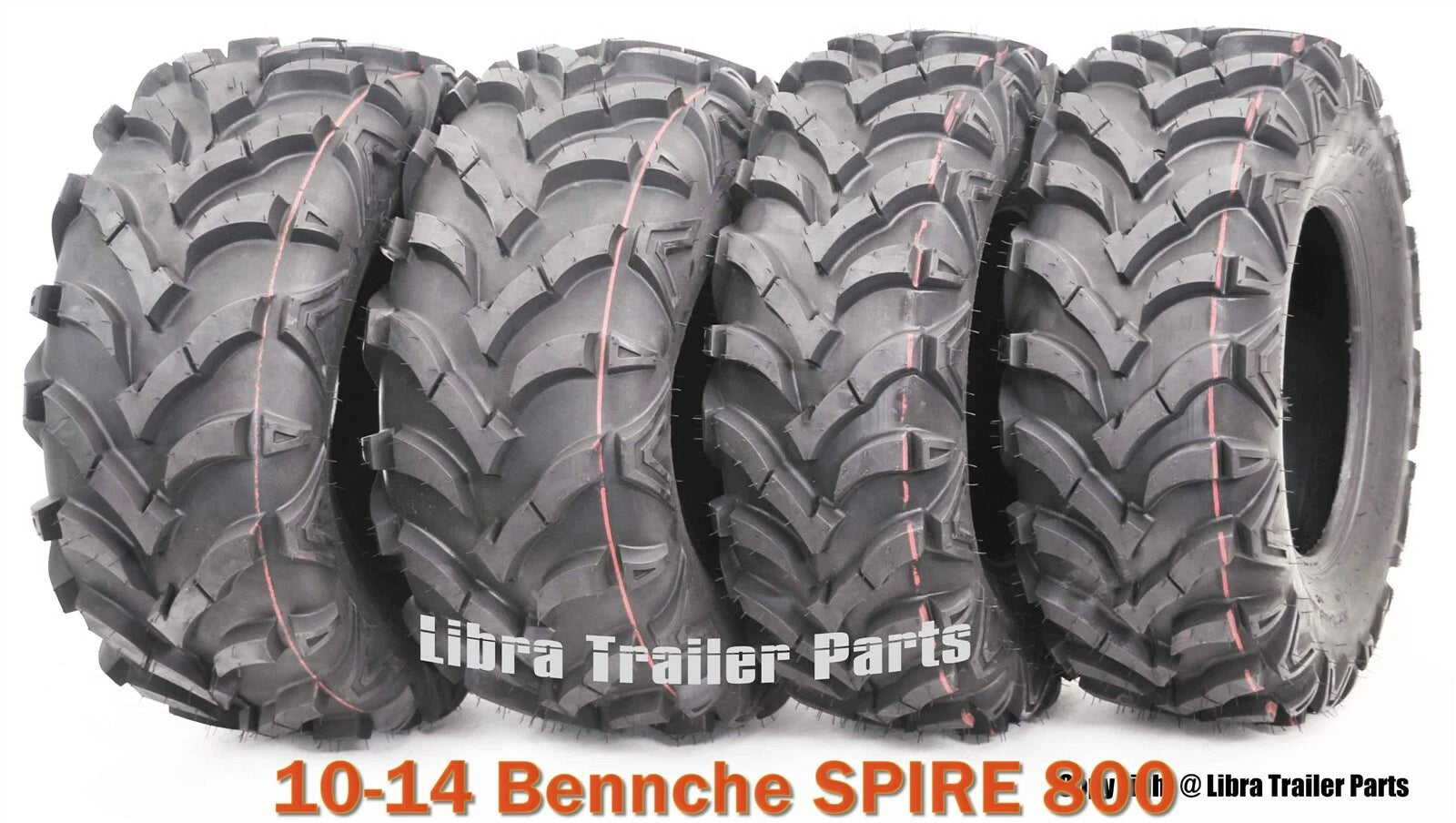 Set of 4 Solid Mud Tires 25X8X12 25X10X12 for Bennche Spire 800 (2010–2014)