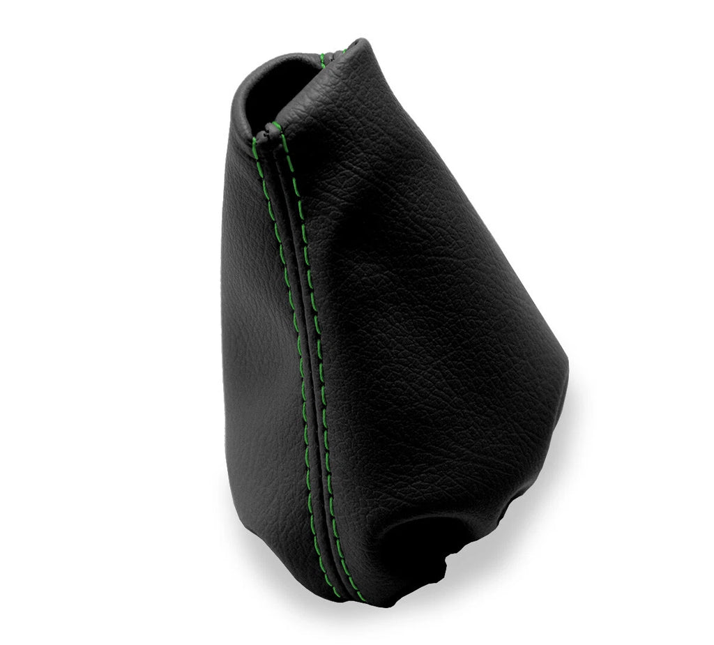 Leather Manual Shift Boot Cover for BMW E21 E12 (1975–1984) Black Green Stitch