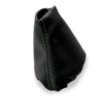 Leather Manual Shift Boot Cover for BMW E21 E12 (1975–1984) Black Green Stitch