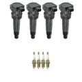 Set of 4 NGK Ignition Coils & Nickel Spark Plugs for Magentis Optima Sonata (2001–2010)