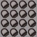 Set of 16 Weld-on 1/2" D Rings for Flatbed Truck Trailer
