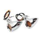 Chrome Motorcycle LED Brake Blinker Tail Lights for Harley