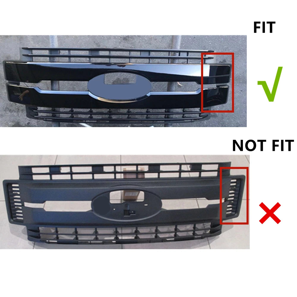 Chrome Grille Overlay Trim for Ford F250 F350 F450 Super Duty (2017–2019)