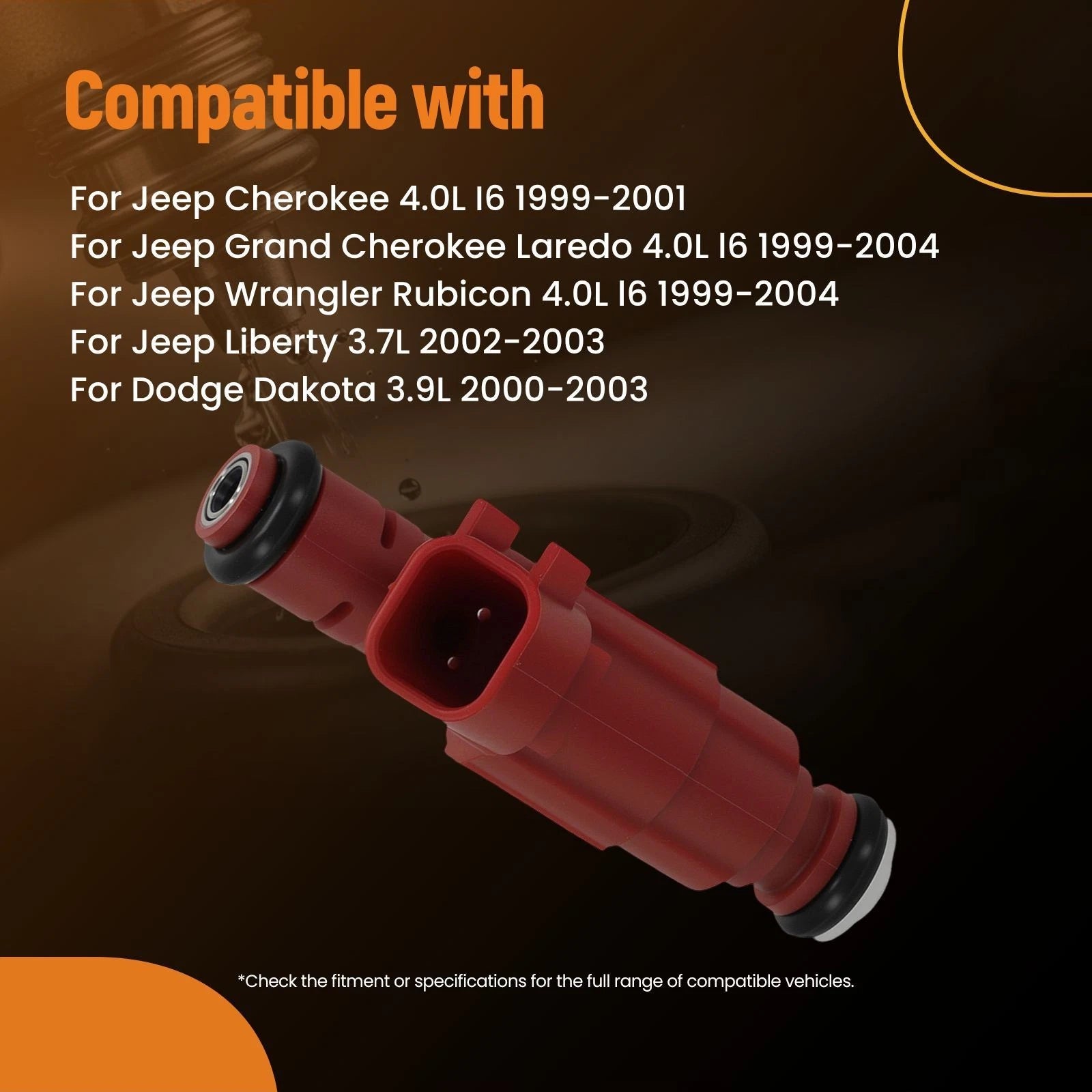 Fuel Injector for Dodge Dakota Ram 1500 (2000–2003) 3.7L 3.9L