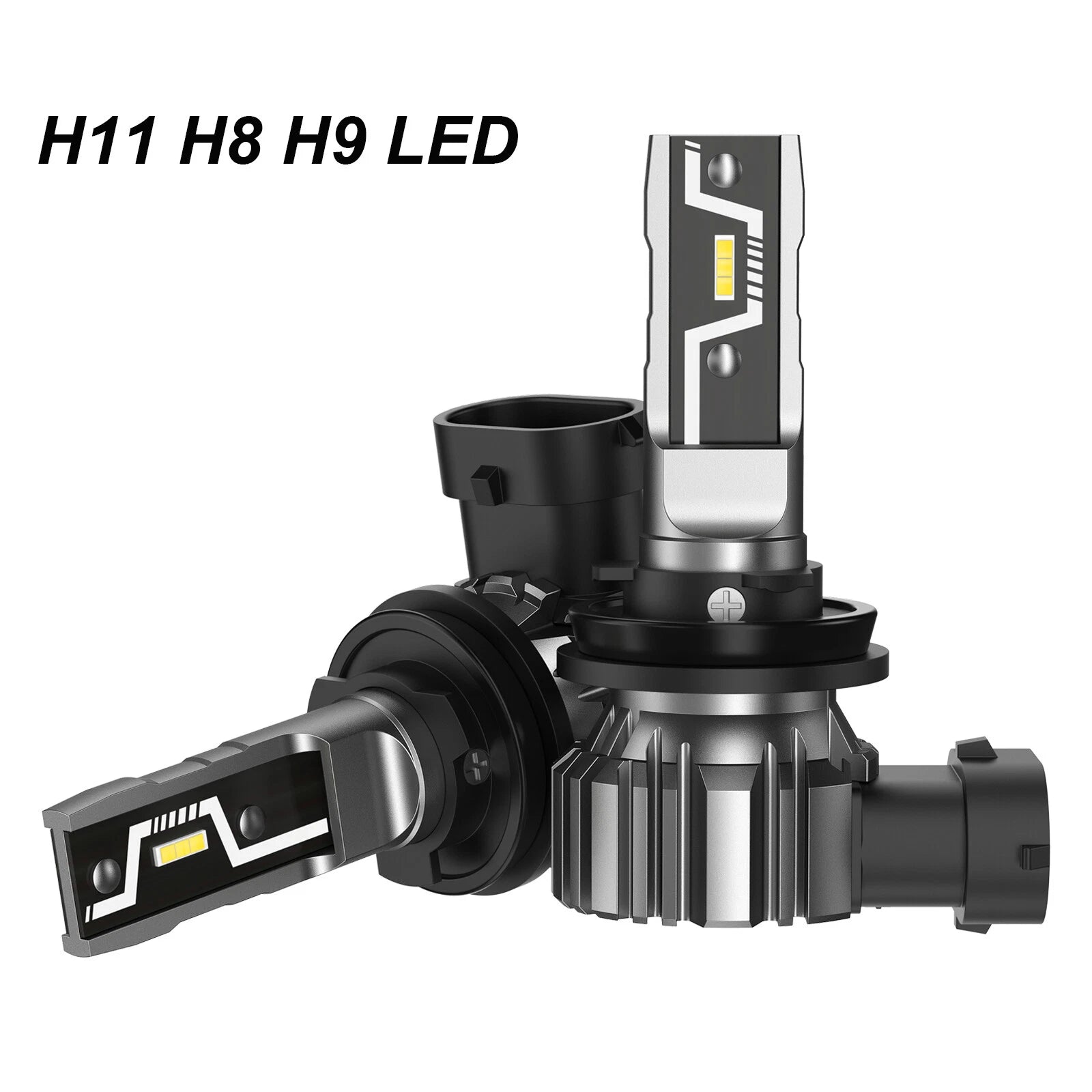 2X H11 H8 H9 LED Headlight Bulbs Conversion Kit 6500K 10000LM 50W