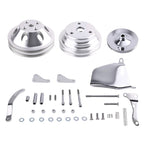 Water Pump Pulley & Bracket Kit for Small Block Chevy 283-400 w/ Bolts
