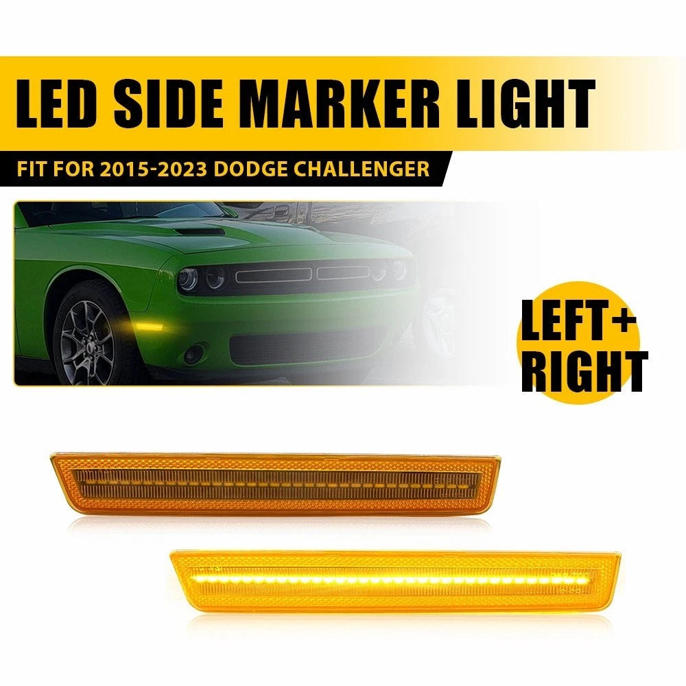 2X Amber Side Marker Signal Light for Dodge Challenger (2015–2023) EXV