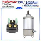 Starter with Solenoid Relay for Yamaha Wolverine 350 (2006–2009) 2WD