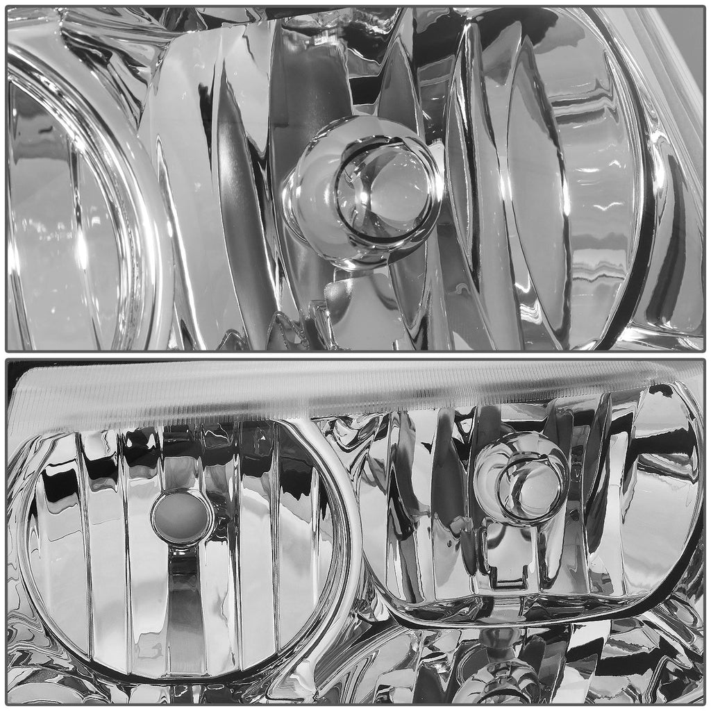 Pair of Chrome/Amber Signal Headlight Lamps for Jeep Grand Cherokee (1999–2004)