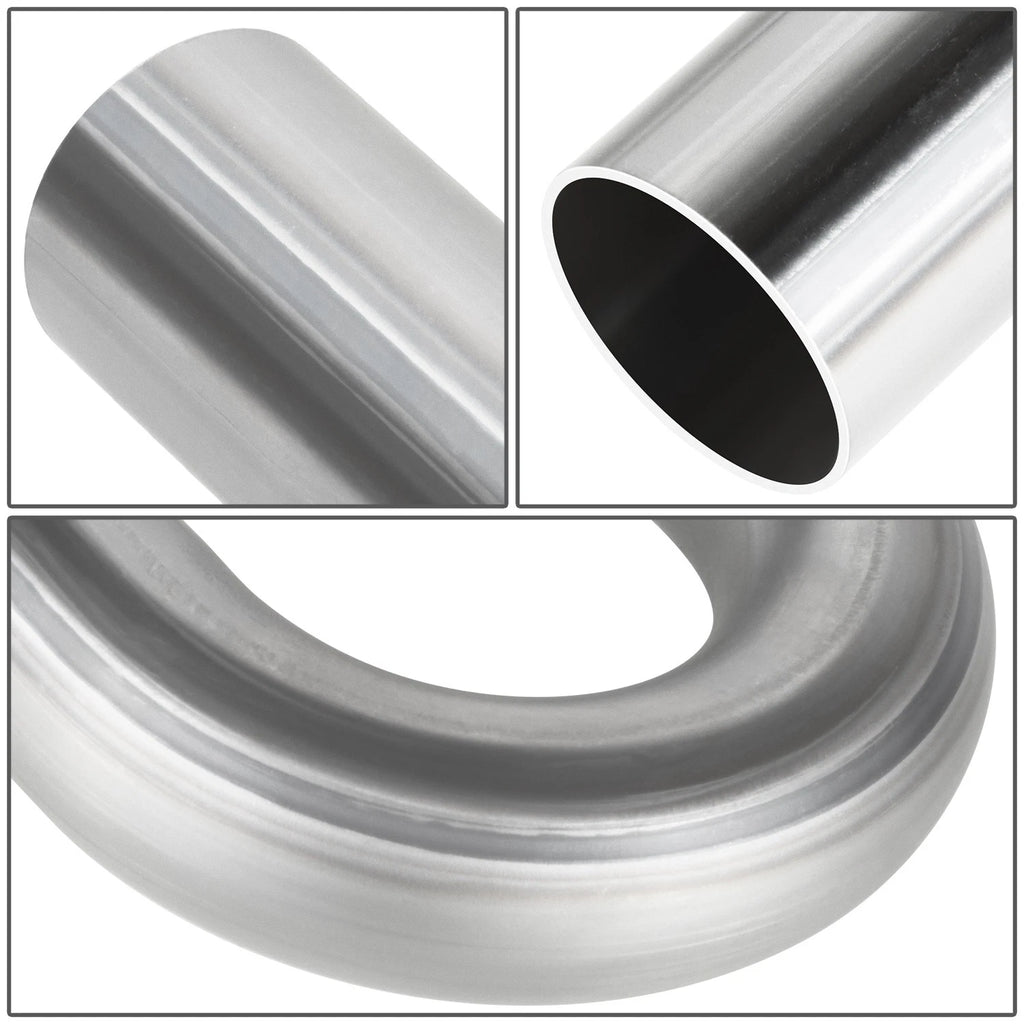 1-5/8" OD Mild Steel 180 Degree U-Bend Exhaust Pipe for Custom Applications