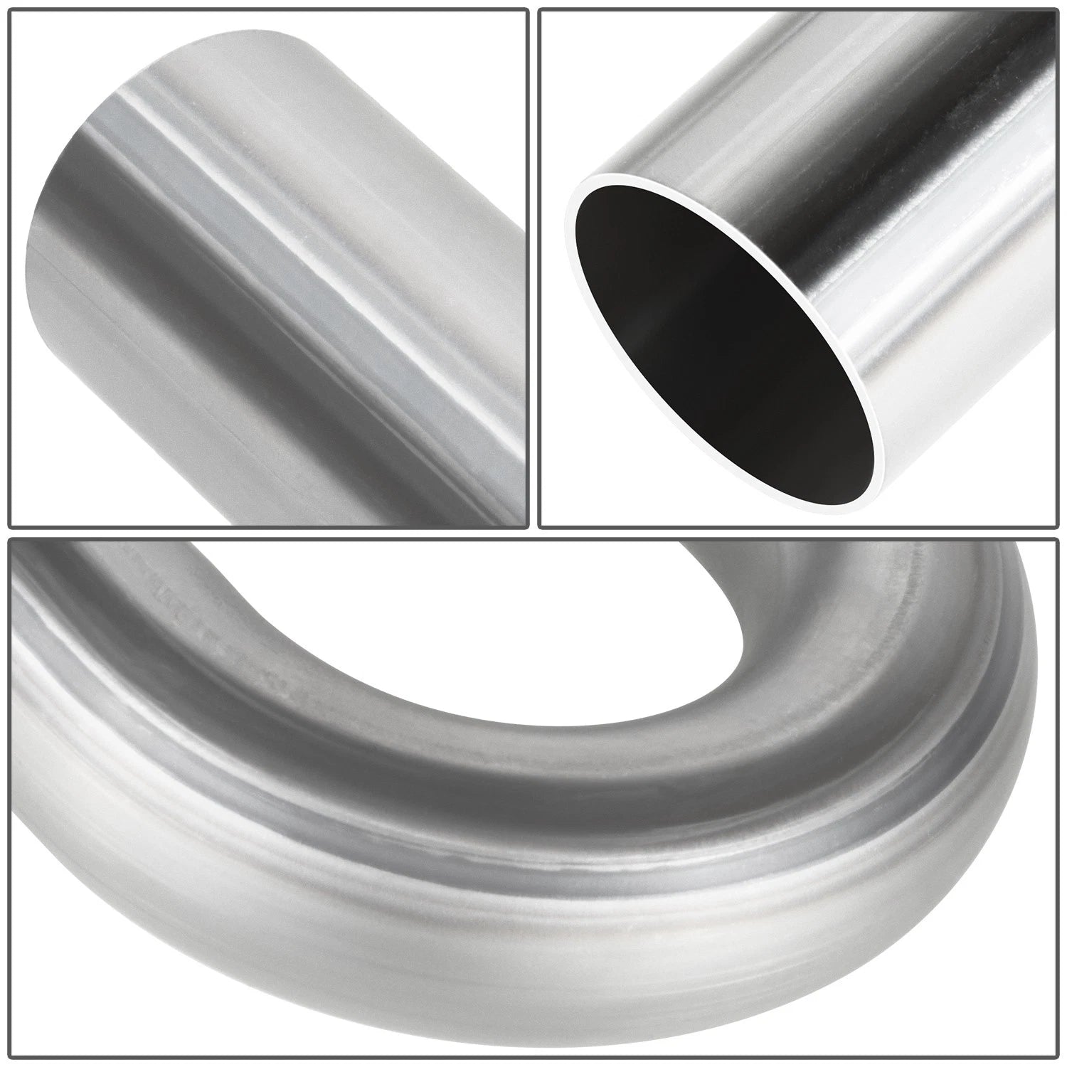 1-5/8" OD Mild Steel 180 Degree U-Bend Exhaust Pipe for Custom Applications