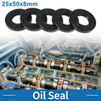 Set of 5 Oil Seal Rotary Shaft Seal Nitrile Rubber 25x50x8mm