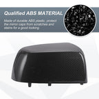 Set of 2 Rearview Mirror Cover Caps Black Carbon Fiber for Chevrolet Colorado 
