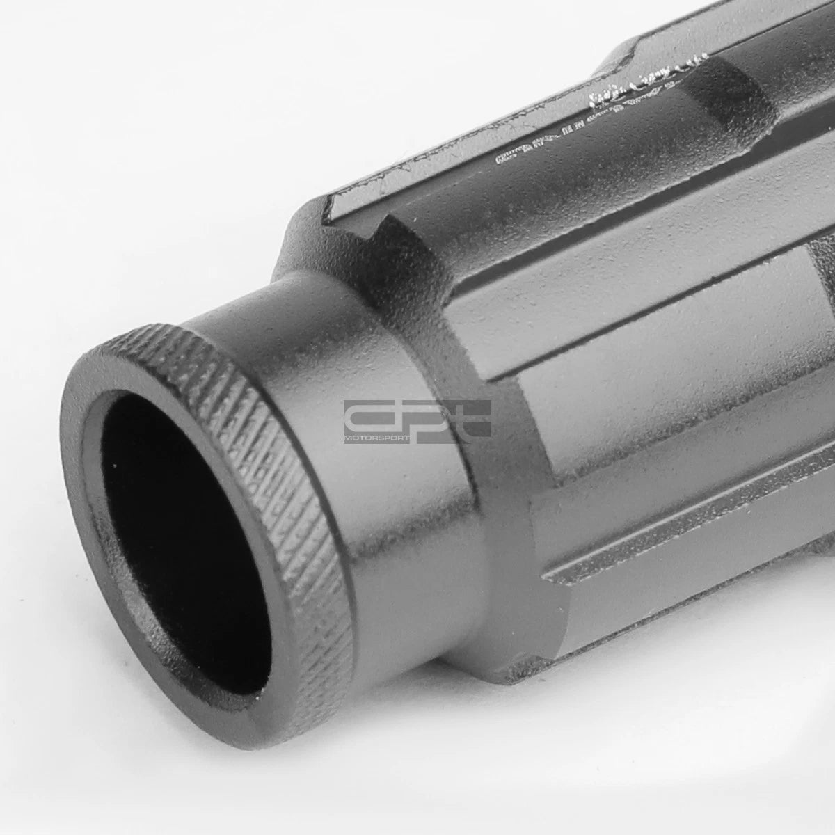 Set of 20 Open End M12x1.25 50mm Tall Gun Metal Aluminum Lug Nuts + Adapter