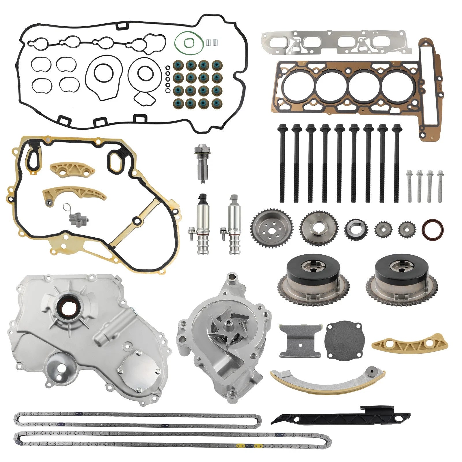 Timing Chain Kit with Oil Pump & Actuator for GM Ecotec 2.0L 2.4L (2006–2013)