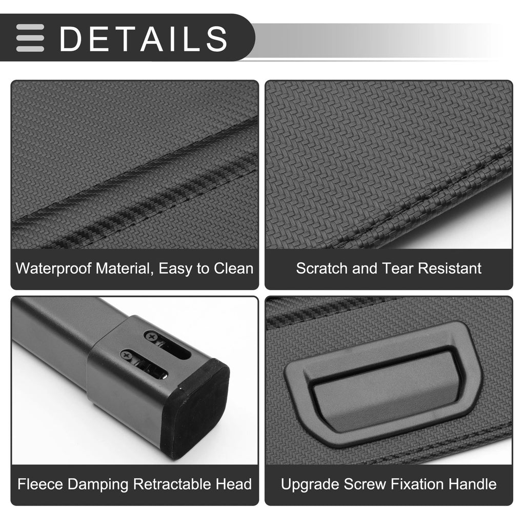 Retractable Cargo Cover for Kia EV6 (2022–2024) Black Carbon Fiber