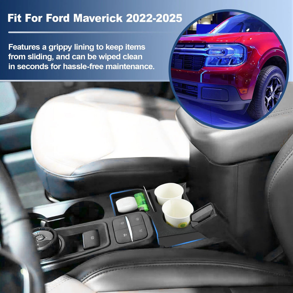 Center Console Cup Holder Organizer Tray for Ford Maverick (2022–2025)