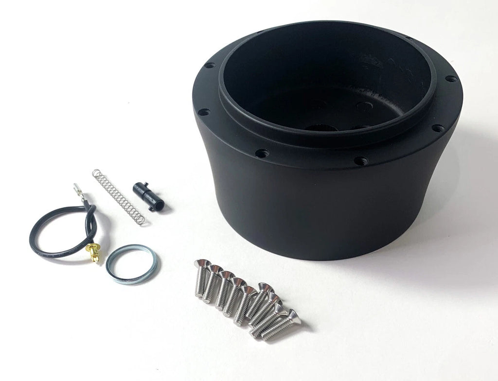 Steering Wheel Hub Adapter 9 Hole Black for Flaming River (Universal) (—)