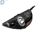 Halogen Headlight for Honda Fit (2007–2008) Left Side Black Housing